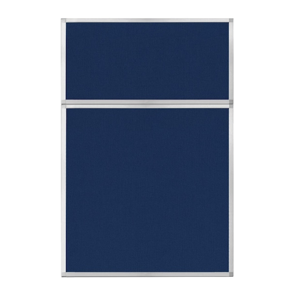 Hush Panel Configurable Cubicle Partition 4' x 6' Navy Blue Fabric